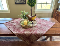 NORMANDY RED/TAN 52" TABLE SQUARE *NEW*